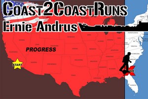 93-latek Ernie Andrus przebieg przez Stany Zjednoczone - od Pacyfiku po Atlantyk [fot. Coast2coastruns]