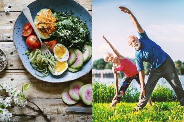 wiczenia i zdrowa dieta w rednim wieku popacaj na staro [fot. collage Senior.pl / Canva]