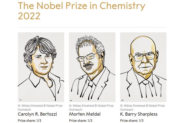 Nobel z chemii 2022 za uatwienie budowania skomplikowanych czstek [fot. Nobel Prize Outreach]