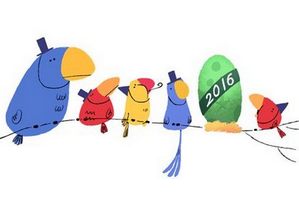 Sylwester 2015 z Google Doodle [fot. Google]