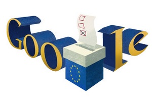 Wybory do Parlamentu Europejskiego 2014 w Google Doodle [fot. Google]